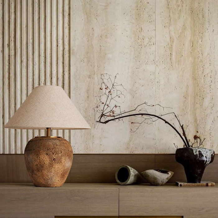 Ceramic Fabric Table Lamp for Bedroom