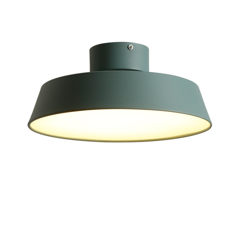 Flush Mount Ceiling Light Round Iron Acrylic Fixture for Bedroom