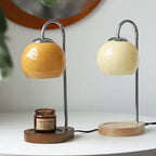 Solid Wood Glass Table Lamp for Bedroom