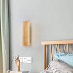 Solid Wood Strip LED Wall Sconce for Bedroom and Hallway