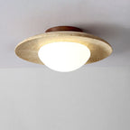Travertine Flush Mount Ceiling Light for Hallway