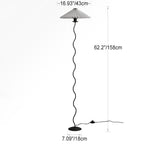 Vintage Pleated Fabric Standing Floor Lamp for Living Room