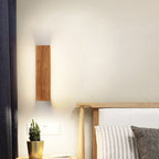 Solid Wood Strip LED Wall Sconce for Bedroom and Hallway