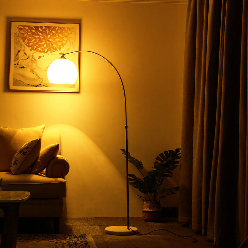 Modern Globe Arc Floor Lamp for Living Room