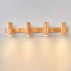 Modern Wood Track Wall Sconce for Bedroom and Hallway