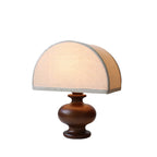 Wabi-Sabi Solid Wood Table Lamp for Bedroom