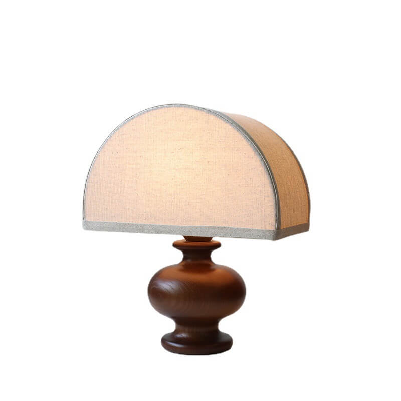 Wabi-Sabi Solid Wood Table Lamp for Bedroom