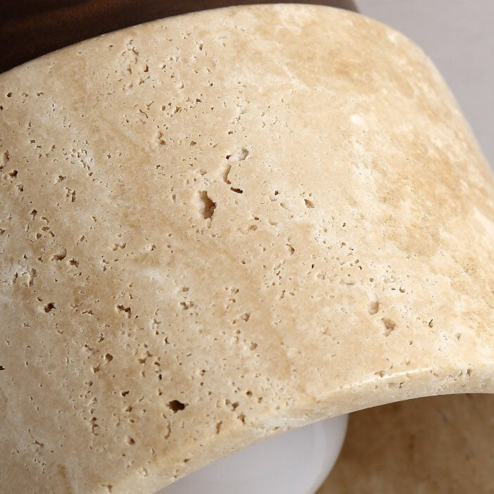 Travertine Flush Mount Ceiling Light for Hallway