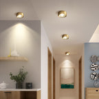 Ultra-Thin Copper LED Flush Mount Ceiling Light