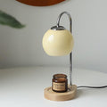Solid Wood Glass Table Lamp for Bedroom