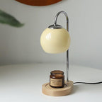 Solid Wood Glass Table Lamp for Bedroom
