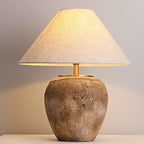 Ceramic Fabric Table Lamp for Bedroom