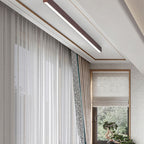 Wood Grain LED Flush Mount Ceiling Light for Living Room