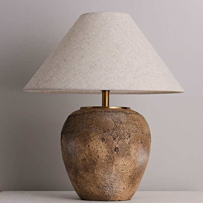 Ceramic Fabric Table Lamp for Bedroom