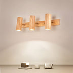 Modern Wood Track Wall Sconce for Bedroom and Hallway