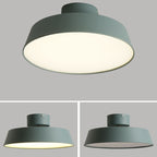 Flush Mount Ceiling Light Round Iron Acrylic Fixture for Bedroom