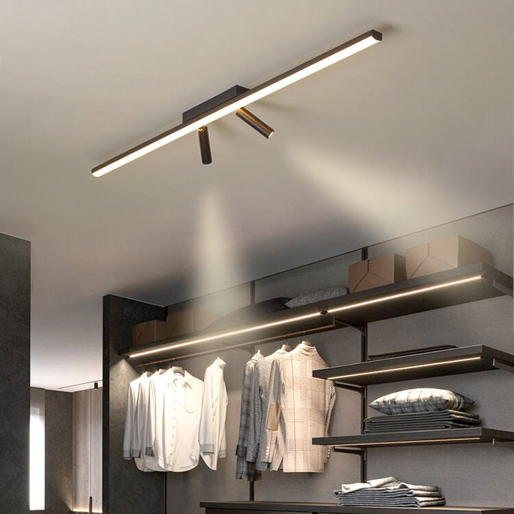 Linear Flush Mount Ceiling Light Acrylic LED Fixture for Kitchen