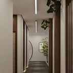 Wood Grain LED Flush Mount Ceiling Light for Living Room