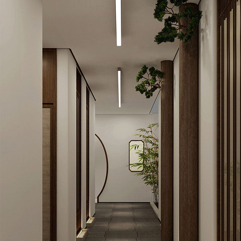 Wood Grain LED Flush Mount Ceiling Light for Living Room