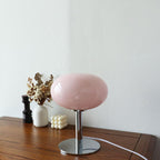 Cream Glass Table Lamp for Bedroom