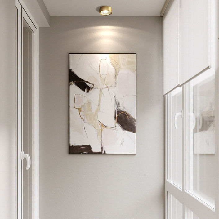 Ultra-Thin Copper LED Flush Mount Ceiling Light