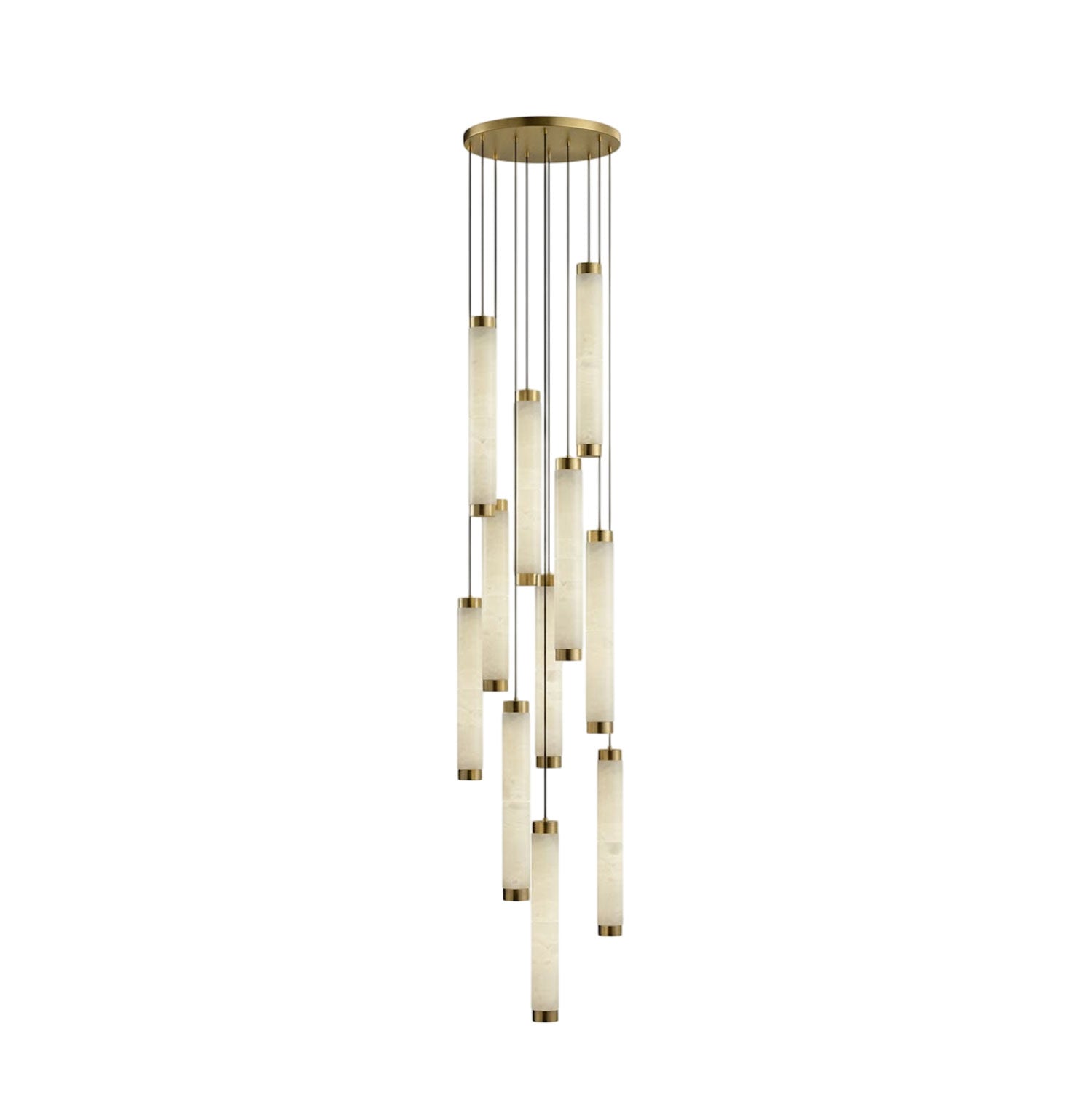 Aria Alabaster Pendant Lamp — Cylinder Spanish Alabaster Hanging Light