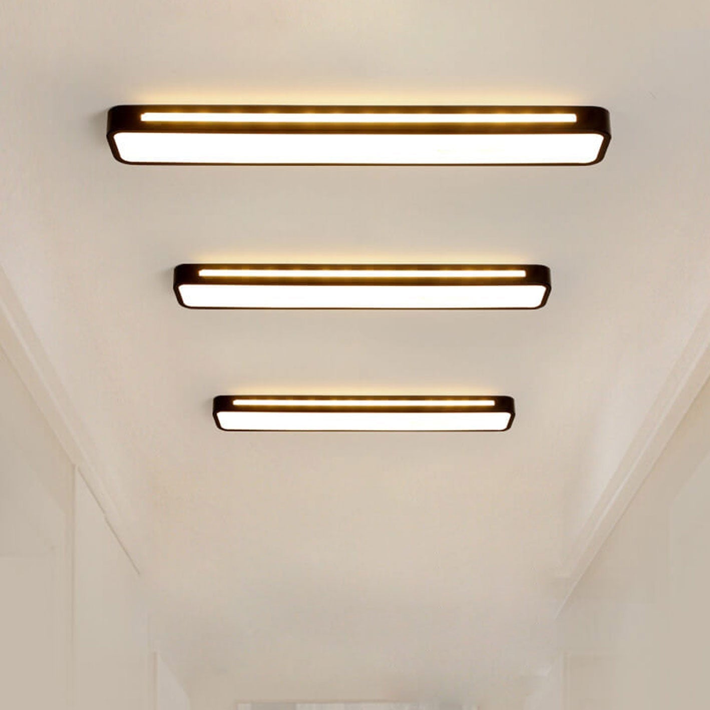Linear LED Flush Mount Ceiling Light for Kitchen and Hallway