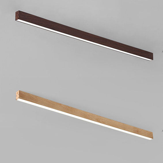 Wood Grain LED Flush Mount Ceiling Light for Living Room
