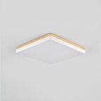 Wood Rectangle LED Flush Mount Ceiling Light for Living Room