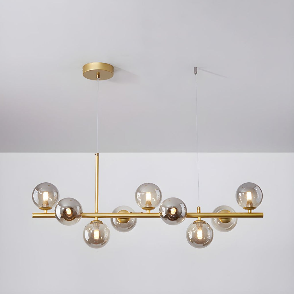 Aurelia Globe Chandelier — Glass Globe Cluster Ceiling Light for Dining Room