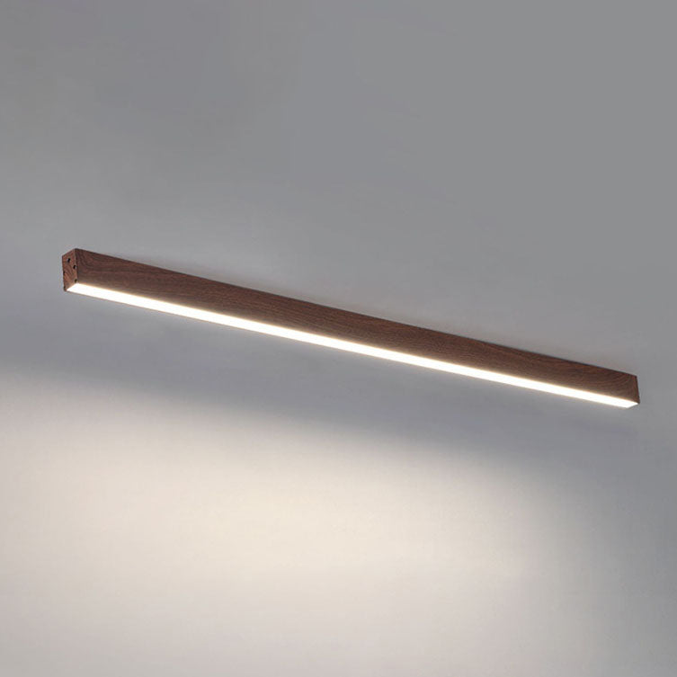 Wood Grain LED Flush Mount Ceiling Light for Living Room