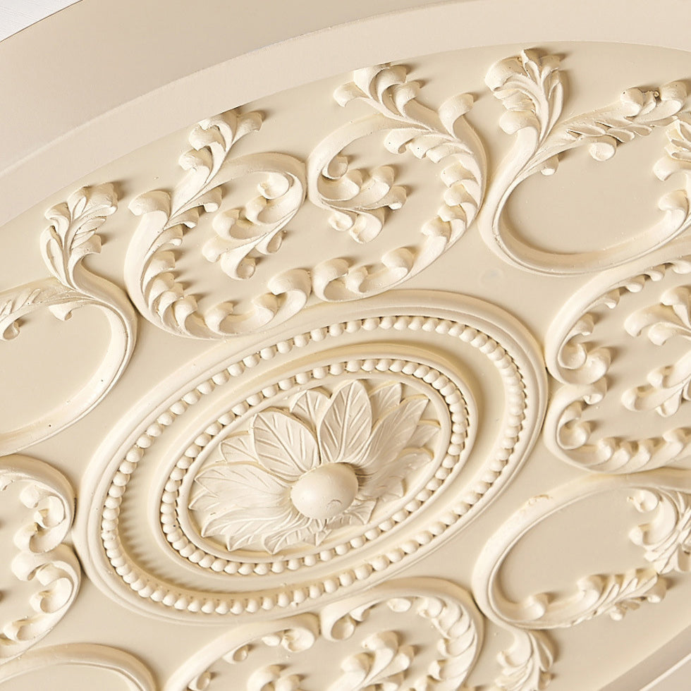 Carved LED Flush Mount Ceiling Light for Bedroom