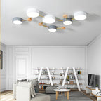 Scandinavian Wood LED Flush Mount Ceiling Light