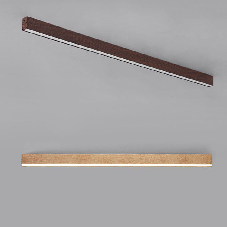 Wood Grain LED Flush Mount Ceiling Light for Living Room