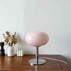Cream Glass Table Lamp for Bedroom