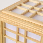 Japanese Wood Pillar Floor Lamp for Bedroom
