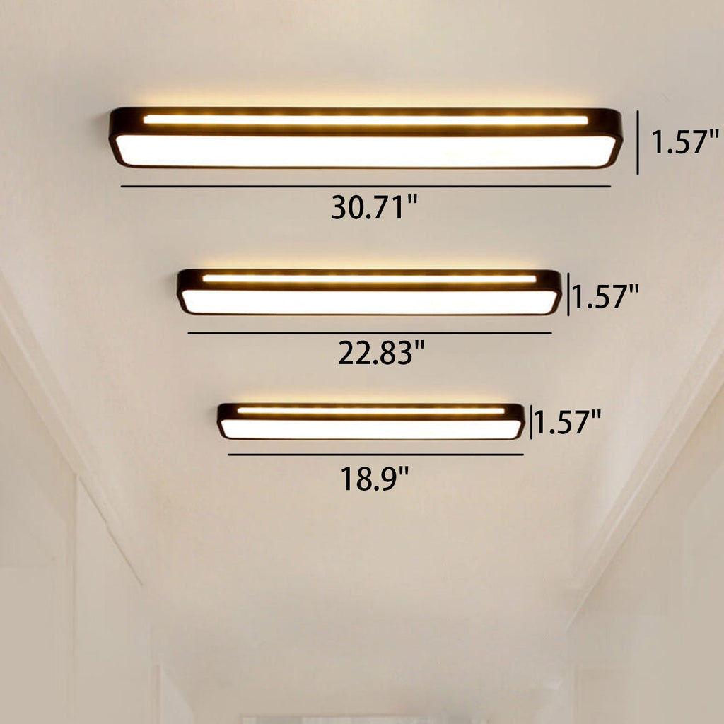 Linear LED Flush Mount Ceiling Light for Kitchen and Hallway