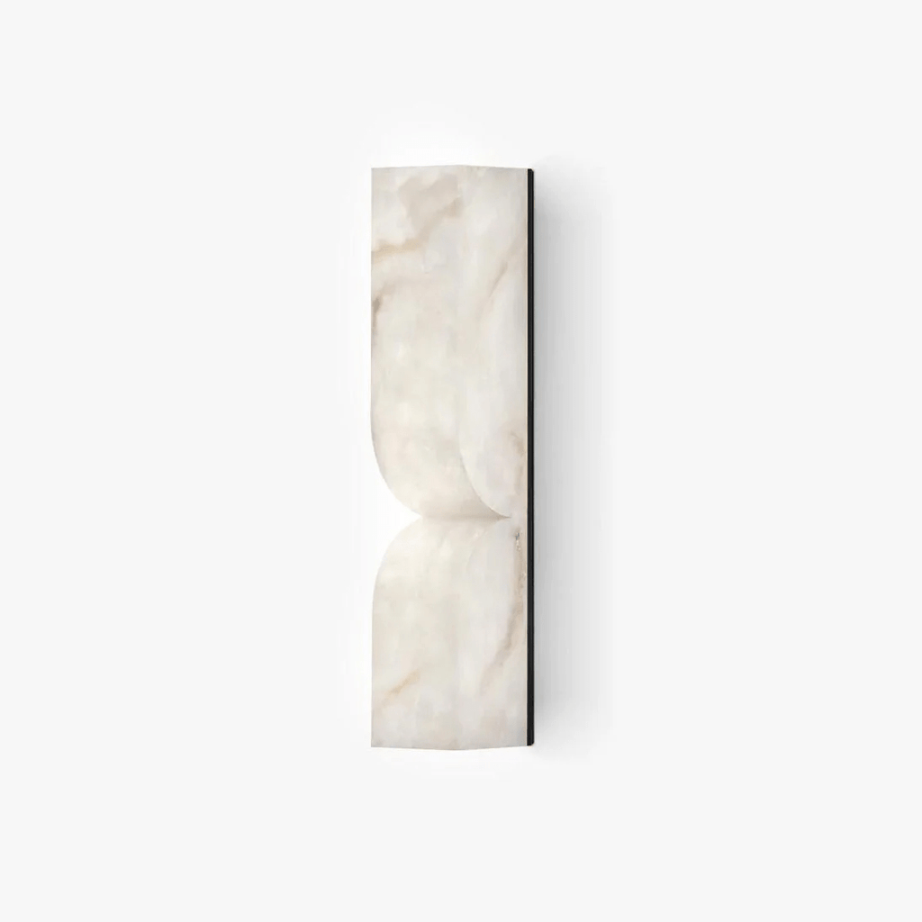 Alabaster Essence Wall Sconce — Carved Stone Wall Light for Bedroom & Hallway