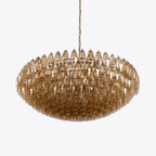 Amber Sorrento Chandelier — Grand Amber Glass Statement Light for High Ceilings