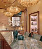 Amber Sorrento Chandelier — Grand Amber Glass Statement Light for High Ceilings