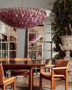 Amber Sorrento Chandelier — Grand Amber Glass Statement Light for High Ceilings