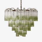 Chiara Chandelier — Pink Murano-Style Glass Ceiling Light for Dining Room