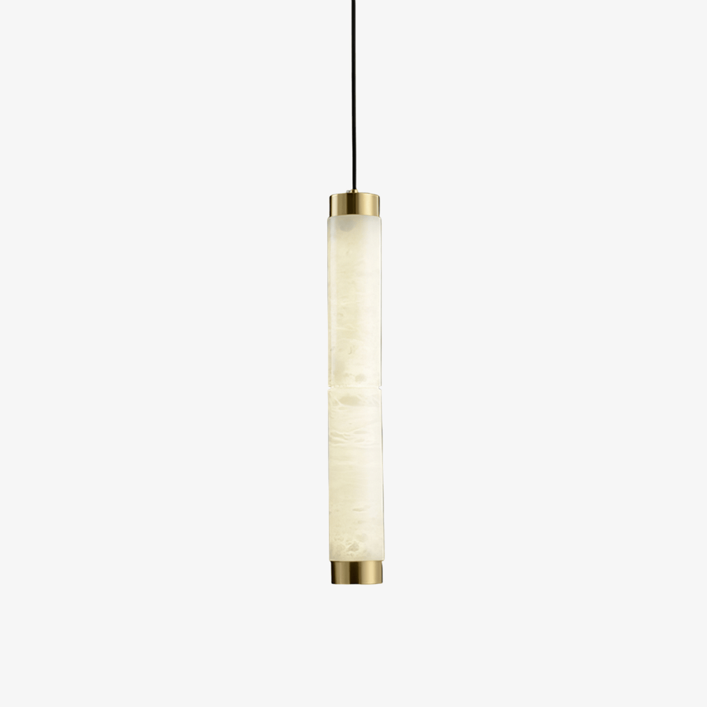 Aria Alabaster Pendant Lamp — Cylinder Spanish Alabaster Hanging Light