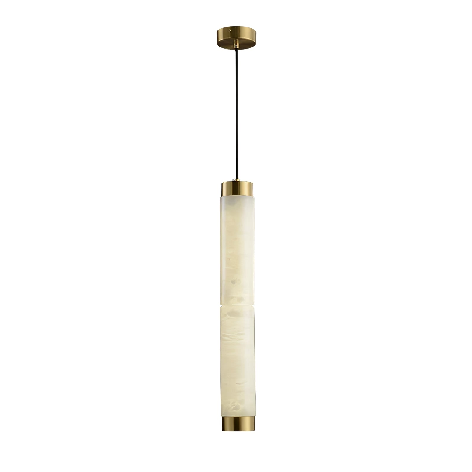 Aria Alabaster Pendant Lamp — Cylinder Spanish Alabaster Hanging Light