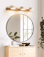 Travertine Duo Wall Light — Natural Stone & Wood Wall Sconce for Bedroom