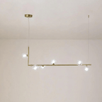 Air 73 Glass Sphere Pendant — Linear Glass Hanging Light for Kitchen Island