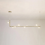 Air 73 Glass Sphere Pendant — Linear Glass Hanging Light for Kitchen Island