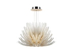 Aurelia Glass Petal Chandelier — Floral Glass Ceiling Light for Dining Room