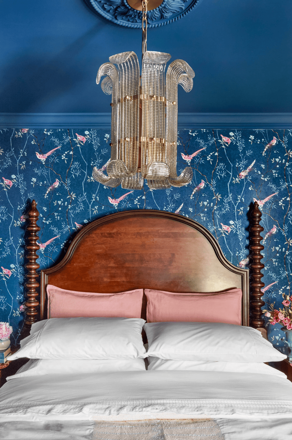 Brasher Small Chandelier — Compact Glass Bubble Ceiling Light for Bedroom