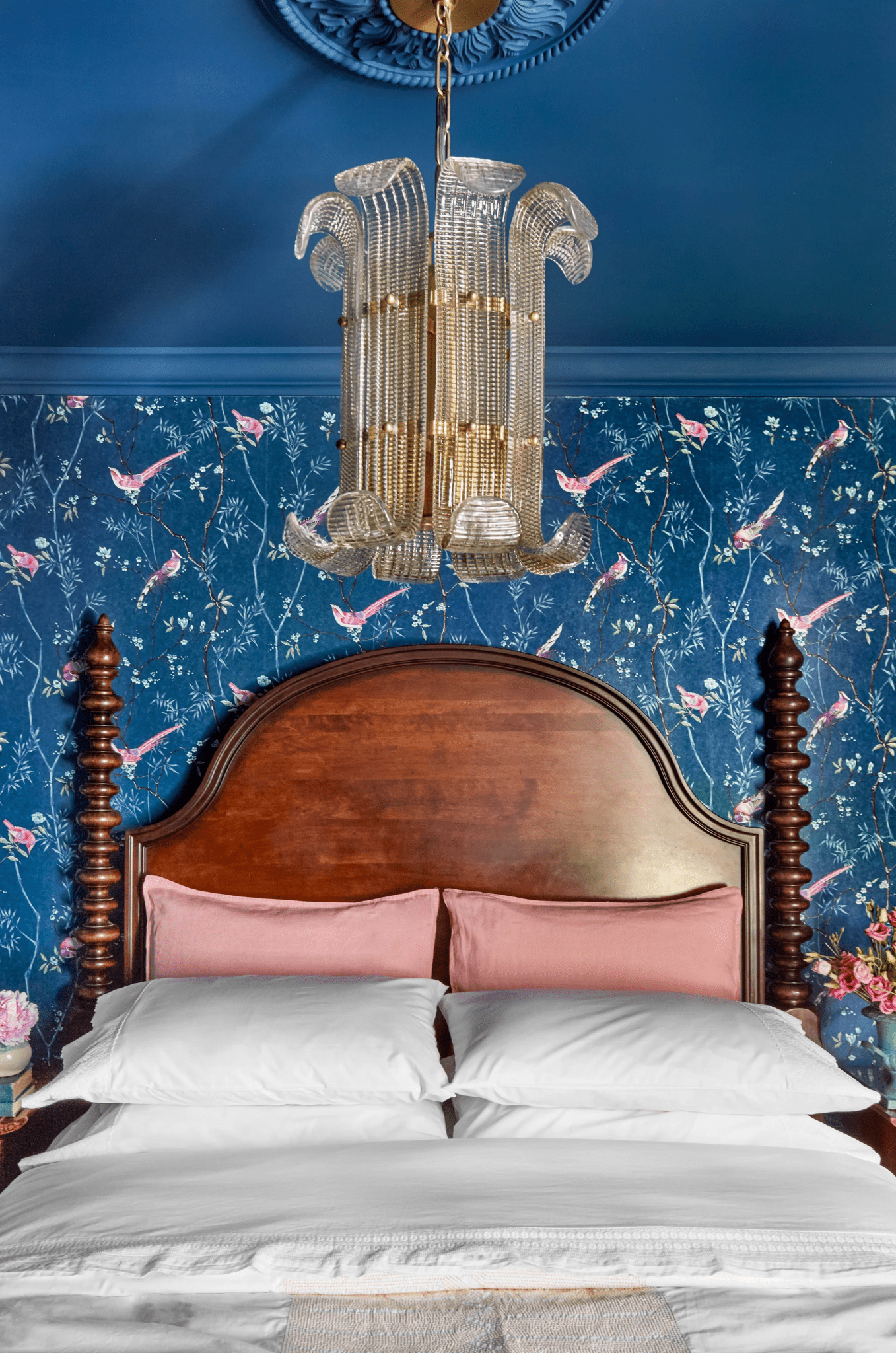 Brasher Small Chandelier — Compact Glass Bubble Ceiling Light for Bedroom